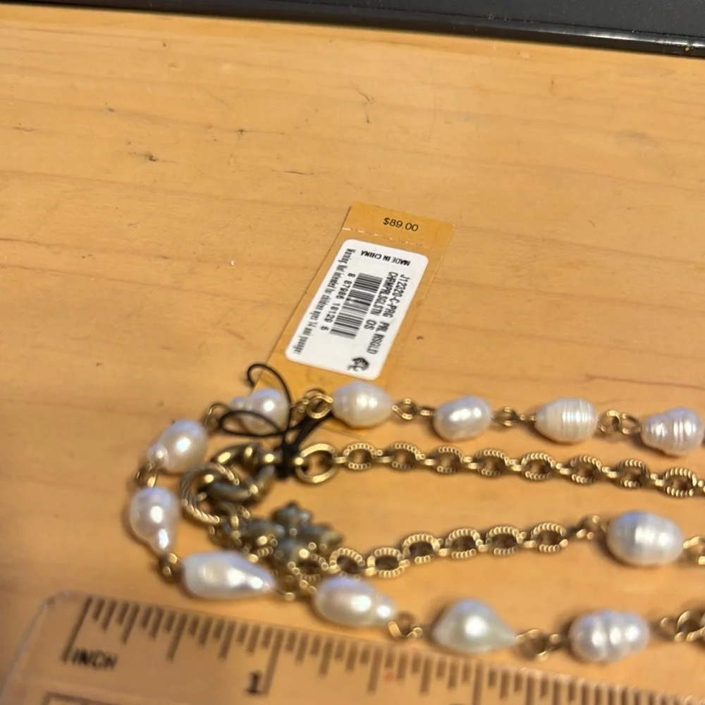 Patricia Nash Gold and Cream Pearl Necklace - Picture 3 of 11